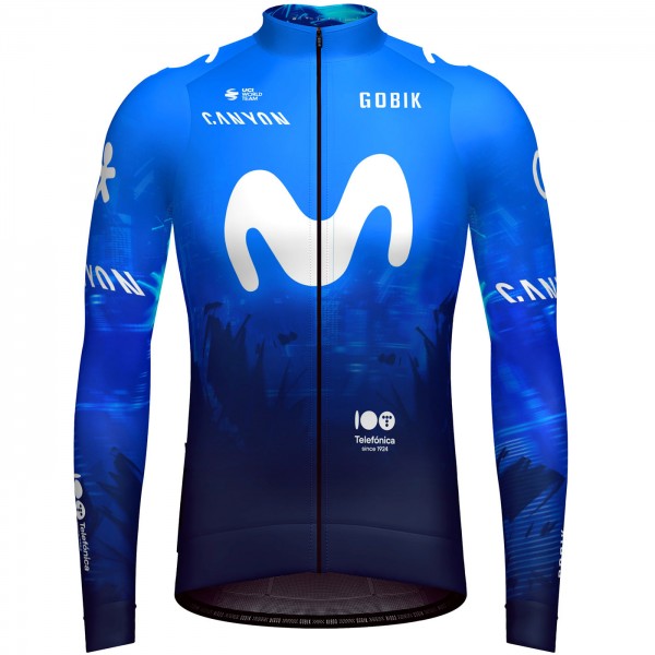 Herren Gobik Movistar 2024 Hyder langarm trikot Herren Gobik Movistar 2024 Hyder langarm trikot