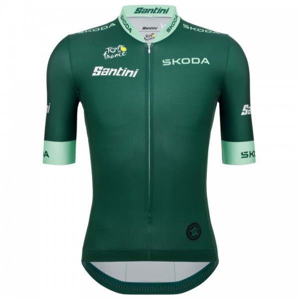 Herren Trikot Santini Grün Tour de France 2025 Offiziell Herren Trikot Santini Grün Tour de France 2025 Offiziell