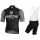 BIANCHI MILANO Davoli Black Fahrradbekleidung Radtrikot Satz Kurzarm+Kurz Trägerhose JPZNR
