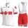 2019 Groupama FDJ Canadian Champion Fahrradbekleidung Radtrikot Satz Kurzarm+Kurz Trägerhose TCAQQ