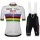 Boels Dolmans 2019 World Champion Fahrradbekleidung Radtrikot Satz Kurzarm+Kurz Trägerhose QWBGE