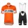 San Pellegrino 1976 Retro Orange Fahrradbekleidung Radtrikot Satz Kurzarm+Kurz Trägerhose K16BI