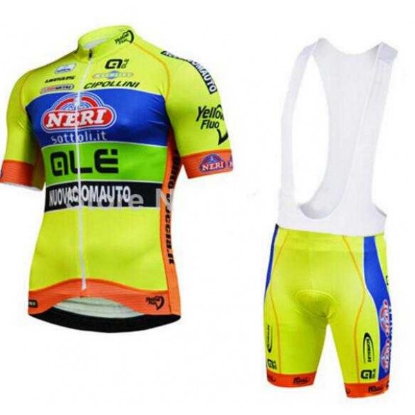 2015 ALE Fahrradbekleidung Radteamtrikot Kurzarm+Kurz Radhose Kaufen gelb grün JHCK6
