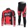 BMC Racing Pro Team Fahrradbekleidung Radtrikot Langarm+Lang Trägerhose Rot CIV1A
