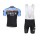 Bianchi 2014 Set outle Fahrradbekleidung Radteamtrikot Kurzarm+Kurz Radhose blau Schwarz U9N64