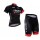 2016 Bora Fahrradbekleidung Satz Fahrradtrikot Kurzarm Trikot und Kurz Radhose Schwarz Rot W0NJO