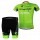 2015 Garmin Cannondale Fahrradbekleidung Satz Fahrradtrikot Kurzarm Trikot und Kurz Radhose grün EDWTA