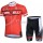 2015 Castelli Fahrradbekleidung Radtrikot Satz Kurzarm+Kurz Radhose Rot PS5GU