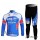Omega Pharma-Quick Step innergetic Fahrradtrikot Radbekleidung Langarm+Lang Fahrradhose blau weiß 43STK