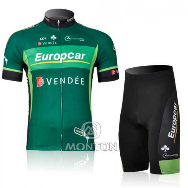 Europcar Pro Team Vendee Radbekleidung Radtrikot Kurzarm und Fahrradhosen Kurz grün 4B9YX Europcar Pro Team Vendee Radbekleidung Radtrikot Kurzarm und Fahrradhosen Kurz grün 4B9YX