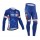 FDJ.fr 2014 Fahrradbekleidung Radtrikot Satz Langarm und Lange Radhose blau HIICN
