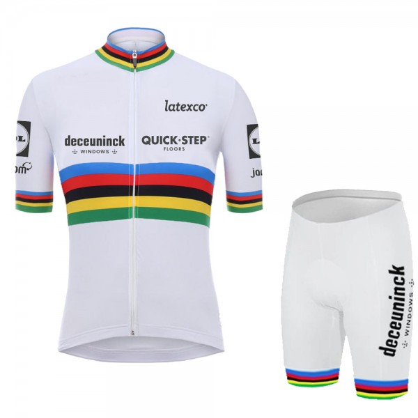 Weib Champion Quick Step Pro Team 2021 Fahrradbekleidung Radteamtrikot Kurzarm+Kurz Radhose JplYBF Weib Champion Quick Step Pro Team 2021 Fahrradbekleidung Radteamtrikot Kurzarm+Kurz Radhose JplYBF