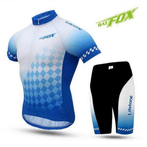 2016 BAT FOX Fahrradbekleidung Radtrikot Kurzarm+Kurz Radhose blau BHYD1 2016 BAT FOX Fahrradbekleidung Radtrikot Kurzarm+Kurz Radhose blau BHYD1