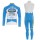 2016 KTM-Delko Marseille Provence Set Fahrradbekleidung Radtrikot Langarm vliezen blau+lange Kurz Trägerhose YU03C