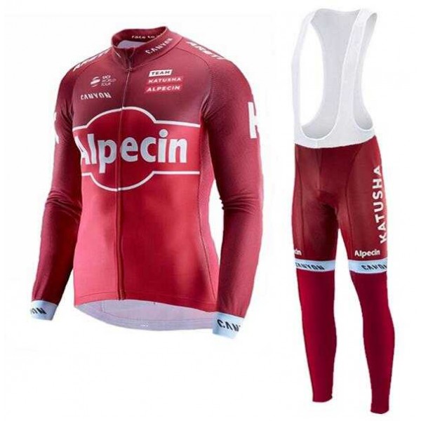 2017 Katusha Fahrradbekleidung Radtrikot Langarm+Lang Trägerhose QGSTR 2017 Katusha Fahrradbekleidung Radtrikot Langarm+Lang Trägerhose QGSTR