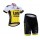 2016 LOTTO JUMBO Fahrradbekleidung Satz Fahrradtrikot Kurzarm Trikot und Kurz Radhose gelb Schwarz 5D4S6