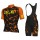 ALE SOLID Cracle orange Fahrradbekleidung Satz Fahrradtrikot Kurzarm Trikot und Kurz Trägerhose 7BKWD