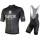 Bianchi Milano black Fahrradbekleidung Satz Fahrradtrikot Kurzarm Trikot und Kurz Trägerhose VE65M