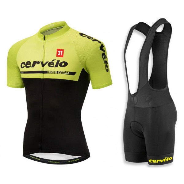 2018 Cervelo 3T gelb Fahrradbekleidung Radtrikot Satz Kurzarm+Kurz Trägerhose Z52CT 2018 Cervelo 3T gelb Fahrradbekleidung Radtrikot Satz Kurzarm+Kurz Trägerhose Z52CT