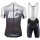 Cipollini Shading weiß Schwarz Fahrradbekleidung Radtrikot Satz Kurzarm+Kurz Trägerhose 6V90P