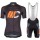 Cipollini Prestige Schwarz oranje Fahrradbekleidung Radtrikot Satz Kurzarm+Kurz Trägerhose A42UV