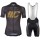 Cipollini Prestige Schwarz gold Fahrradbekleidung Radtrikot Satz Kurzarm+Kurz Trägerhose OLRXI