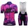Cipollini Prestige Damen Camo violet Fahrradbekleidung Radtrikot Satz Kurzarm+Kurz Trägerhose FJK3P