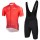2018 Dubai Tour Rot Fahrradbekleidung Radtrikot Satz Kurzarm+Kurz Trägerhose FF5HD