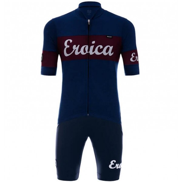 Santini Eroica Cielo Fahrradbekleidung Radtrikot Satz Kurzarm+Kurz Trägerhose 9FHEL Santini Eroica Cielo Fahrradbekleidung Radtrikot Satz Kurzarm+Kurz Trägerhose 9FHEL