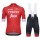 Trek Segafredo 2018 Rot Fahrradbekleidung Satz Fahrradtrikot Kurzarm Trikot und Kurz Trägerhose BJNOJ