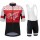 2017 Morvelo Nauty Nth Fahrradbekleidung Radteamtrikot Kurzarm+Kurz Radhose Kaufen Rot ZGDT2