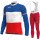 France FDJ 2021 Fahrradbekleidung Radtrikot Langarm+Lang Trägerhose NPHOI