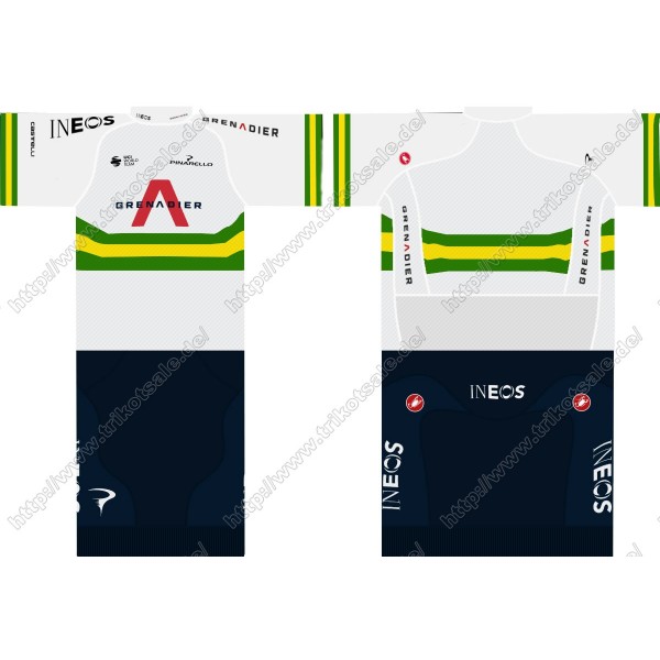 Team INEOS Grenadier 2021 UCI World Champion Fahrradbekleidung Satz Fahrradtrikot Kurzarm Trikot Und Kurz Radhose UBZPQ Team INEOS Grenadier 2021 UCI World Champion Fahrradbekleidung Satz Fahrradtrikot Kurzarm Trikot Und Kurz Radhose UBZPQ