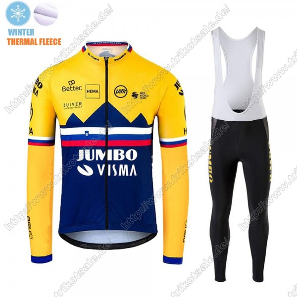 Winter Thermal Fleece Jumbo Visma 2021 SLOVAKIAN Fahrradbekleidung Radtrikot Langarm+Lang Trägerhose OSKVI Winter Thermal Fleece Jumbo Visma 2021 SLOVAKIAN Fahrradbekleidung Radtrikot Langarm+Lang Trägerhose OSKVI