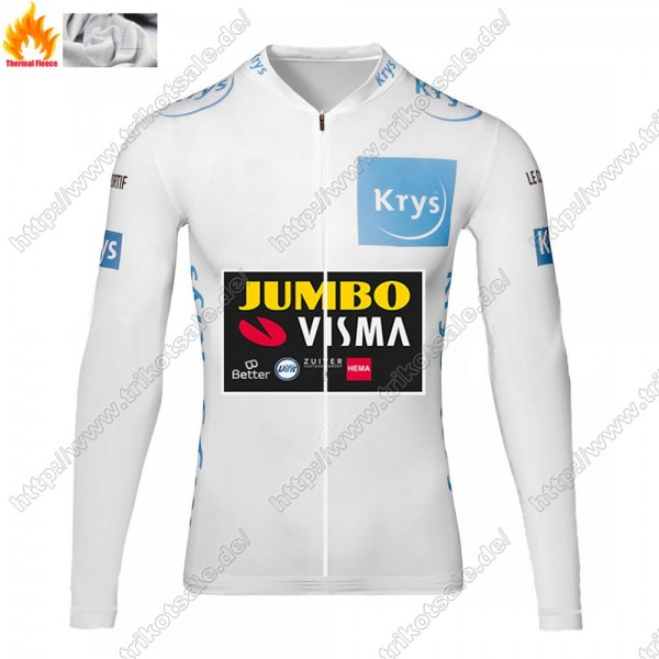 Winter Thermal Fleece Jumbo Visma 2021 Tour De France Fahrradbekleidung Radtrikot Langarm ECETN Winter Thermal Fleece Jumbo Visma 2021 Tour De France Fahrradbekleidung Radtrikot Langarm ECETN