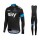 2016 SKY British Set Radtrikot Langarm+Lange Trägerhosen Online vliezen Schwarz blau H6QKC