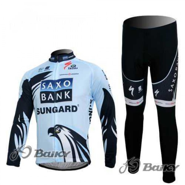 Saxo Bank Sungard Pro Team Fahrradbekleidung Radtrikot Langarm+Lang Trägerhose weiß Schwarz 8BVNU Saxo Bank Sungard Pro Team Fahrradbekleidung Radtrikot Langarm+Lang Trägerhose weiß Schwarz 8BVNU