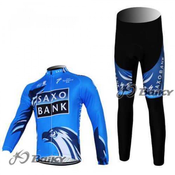Saxo Bank Sungard Pro Team Fahrradtrikot Radbekleidung Langarm+Lang Fahrradhose blau Schwarz P4LPN Saxo Bank Sungard Pro Team Fahrradtrikot Radbekleidung Langarm+Lang Fahrradhose blau Schwarz P4LPN