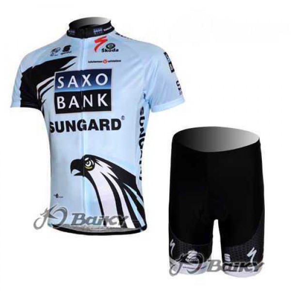 Saxo Bank Sungard Pro Team Radbekleidung Radtrikot Kurzarm und Fahrradhosen Kurz weiß 7YGW2 Saxo Bank Sungard Pro Team Radbekleidung Radtrikot Kurzarm und Fahrradhosen Kurz weiß 7YGW2