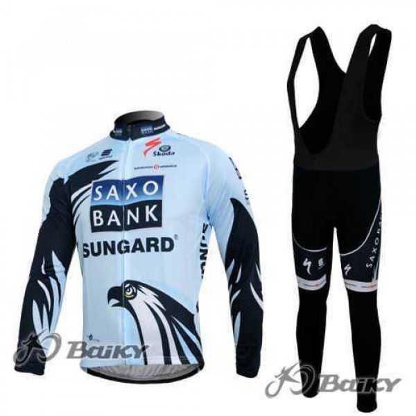Saxo Bank Sungard Pro Team Fahrradbekleidung Radteamtrikot Langarm+Lang Trägerhose weiß Schwarz JKWZI Saxo Bank Sungard Pro Team Fahrradbekleidung Radteamtrikot Langarm+Lang Trägerhose weiß Schwarz JKWZI