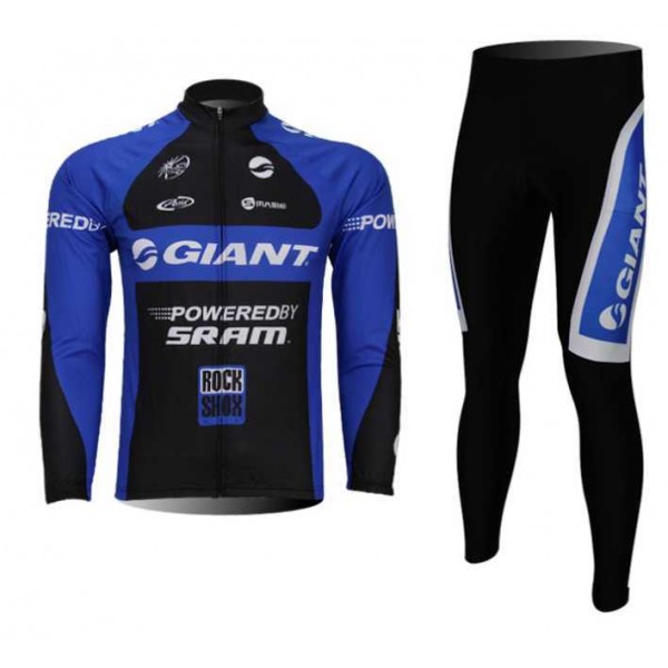 Giant Fahrradbekleidung Set Langarmtrikot+Lange Radhose blau I1XJV Giant Fahrradbekleidung Set Langarmtrikot+Lange Radhose blau I1XJV