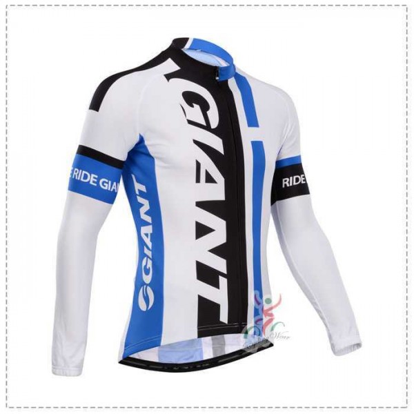 Giant 2014 Fahrradbekleidung Radtrikot Langarm blau weiß 9U5Z2 Giant 2014 Fahrradbekleidung Radtrikot Langarm blau weiß 9U5Z2