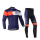 2014 IAM Scott Fahrradbekleidung Set Langarmtrikot+Lange Radhose blau 9ZQPV