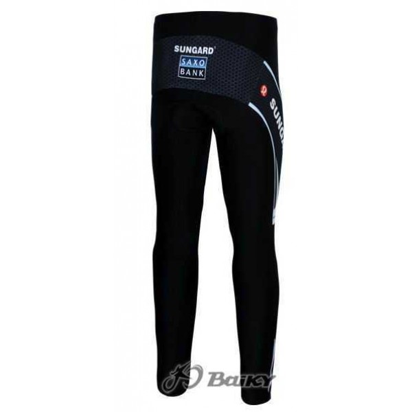 Saxo Bank Sungard Pro Team Lange Fahrradhose weiß Schwarz GLEA2 Saxo Bank Sungard Pro Team Lange Fahrradhose weiß Schwarz GLEA2