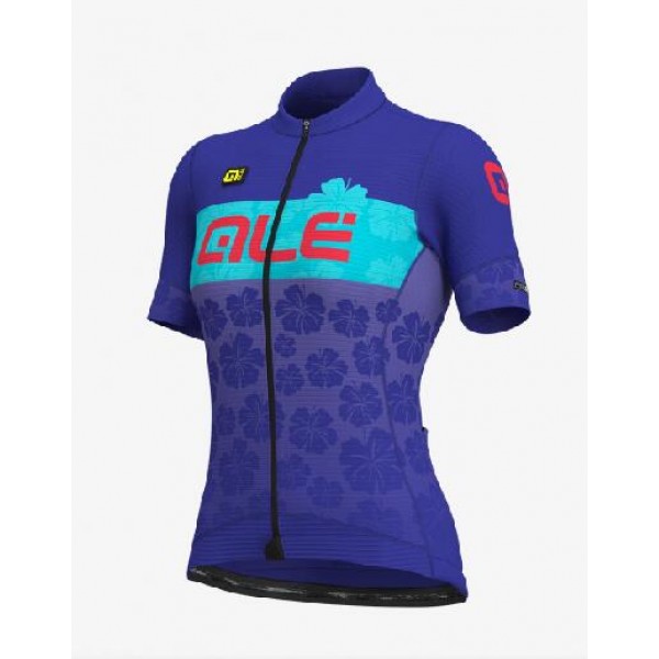 2020 Ale Ibisco Damen Radtrikot kurzarm Blau