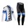 Kopen Giant 2014 Fahrradbekleidung Set Langarmtrikot+Lange Radhose blau weiß LA59F