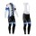 Giant 2014 Fahrradbekleidung Set Langarmtrikot+Lange Trägerhose blau weiß K3XJE
