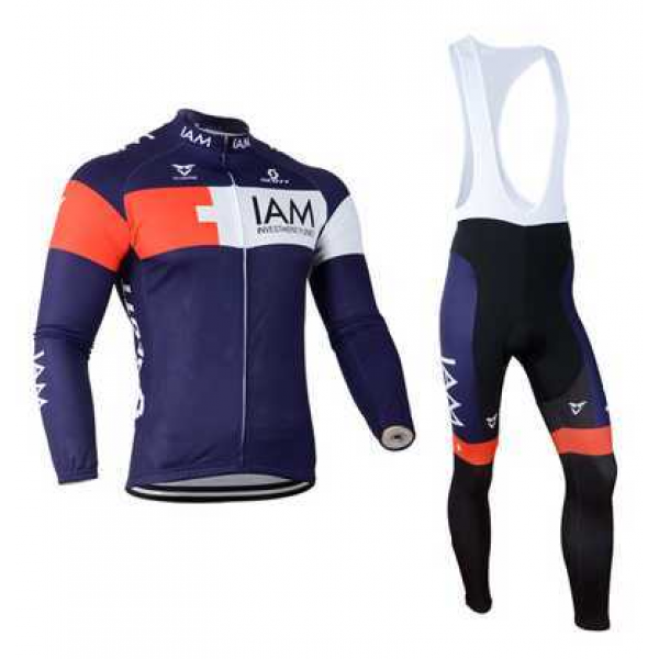 2014 IAM Scott Fahrradbekleidung Set Langarmtrikot+Lange Trägerhose blau YI5YY 2014 IAM Scott Fahrradbekleidung Set Langarmtrikot+Lange Trägerhose blau YI5YY