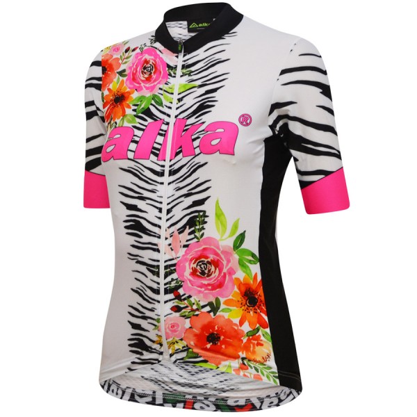 Alka Advanced Flower Damen weiß Fahrradbekleidung Radtrikot P74V8 Alka Advanced Flower Damen weiß Fahrradbekleidung Radtrikot P74V8