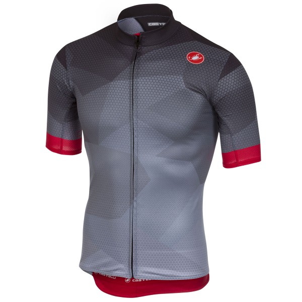 Castelli Flusso Antracite Fahrradbekleidung Radtrikot N8UDD Castelli Flusso Antracite Fahrradbekleidung Radtrikot N8UDD